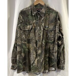 REALTREE PRO-SERIES By Whitewater Men's X-Large Vented Hardwood Camo Shirt‎
